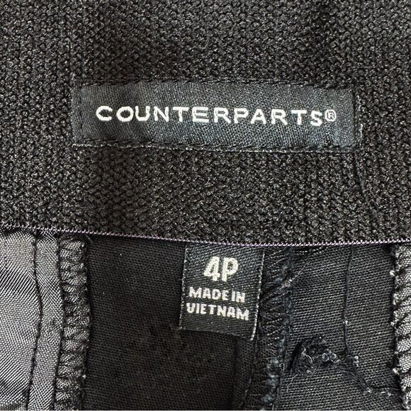 Counterparts Petite Flat Front Stretch Bermuda Walking Shorts Black 4P - Picture 7 of 12